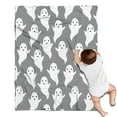thumbnail image 1 of Gray Halloween White Ghosts Blanket,Comfortable Soft Flannel Throw Blanket,All Season,Warm Lightweight Blankets for Sofa Bed Couch Living Room Chair,30"x40", 1 of 4
