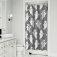 thumbnail image 1 of Gray Halloween White Ghosts Shower Curtain 36"x72" ,Bathroom Decorative Shower Curtains Set with 12 Hooks,Modern Waterproof Washable Shower Curtain, 1 of 6