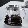 thumbnail image 1 of Gray Hand Brewed Coffee Sharing Pot with Drip Filter, Borosilicate Glass Pour Over Coffee Maker, Cloud Patterned Coffee Pot, Heat Resistant Glass Pot for Home Office Café, 1 of 7