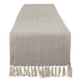 thumbnail image 1 of Gray Handloom Chevron Table Runner 15x108, 1 of 3