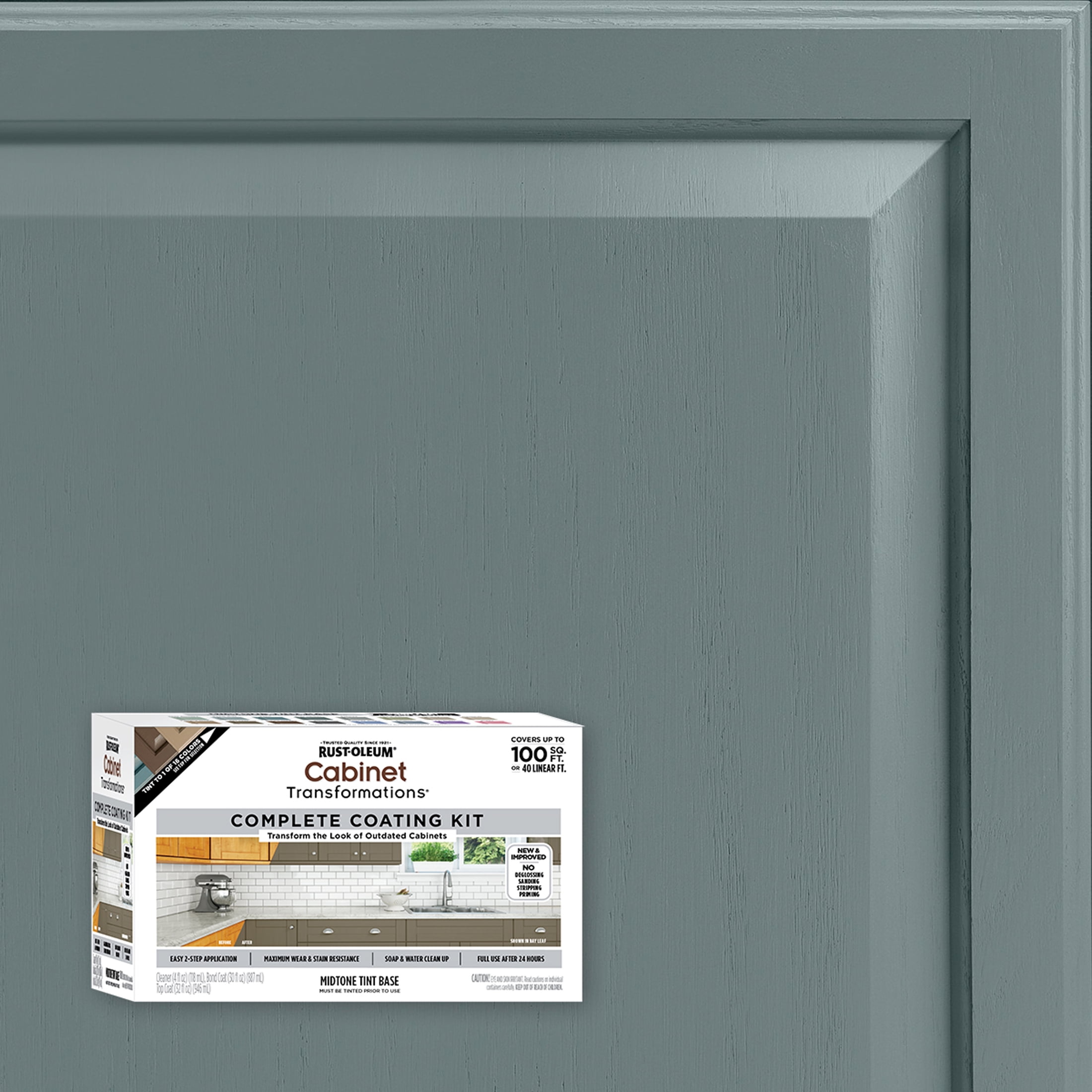 Gray Harbor, Rust-Oleum Cabinet Transformations Satin Coating Kit-37467904T, Quart