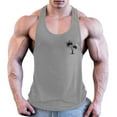 thumbnail image 1 of Gray Hawaiian Cami Tank Tropical Work Out Gym Beach Lounge Jogger Vests for Mens Fall Summer Spaghetti Strap Boat Neck Racerback Loose Fit Top Vests Mens 2025 XXL, 1 of 5