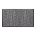 thumbnail image 1 of Evideco Heavy-Duty Dirt-Trapping Rubber Doormat with Raised Geometric Pattern – 30x18 Inch Gray Non-Slip Entrance Rug for Indoor Outdoor Use – Low Profile Welcome Mat for Front Door, Porch, Patio, Ga, 1 of 8