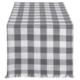 thumbnail image 1 of DII Heavyweight Check Fringe Table Runner, 1 of 4