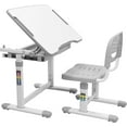 thumbnail image 1 of Gray Height Adjustable Childrens Desk and Chair Set | Kids Interactive Workstation, 1 of 9