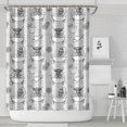 thumbnail image 1 of Gray Highland Cow Bathtub Lemon Pattern Shower Curtain 84"x72" ,Bathroom Decorative Shower Curtains Set with 12 Hooks,Modern Waterproof Washable Shower Curtain, 1 of 6