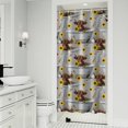 thumbnail image 1 of Gray Highland Cow Bathtub Sunflower Pattern Shower Curtain 36"x72" ,Bathroom Decorative Shower Curtains Set with 12 Hooks,Modern Waterproof Washable Shower Curtain, 1 of 6