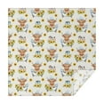 thumbnail image 1 of Gray Highland Cow Bathtub Sunflower Pattern Square Tablecloth,Waterproof Square Table Cover,Wipeable Spillproof Washable Table Cover for Home Kitchen Party Decor 42"X42"(107x107cm), 1 of 6
