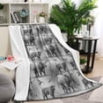 thumbnail image 1 of Gray Highland Cow Bird Pattern Blanket,Comfortable Soft Flannel Throw Blanket,All Season,Warm Lightweight Blankets for Sofa Bed Couch Living Room Chair,40"x50", 1 of 4