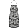 thumbnail image 1 of Gray Highland Cow Group Pattern Apron-Garden Aprons for Women with Pockets-Cotton Linen Waterproof Kitchen Cooking Gardening Aprons Adjustable for Kitchen,Cooking,BBQ and Salon 33x27 Inch, 1 of 7