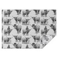 thumbnail image 1 of Gray Highland Cow Person Pattern Rectangle Tablecloth 60"x84",Waterproof Polyester Rectangle Table Cloth, Wipeable Spillproof Polyester Tablecloth for Dining, Camping, Indoor and Outdoor, 1 of 5