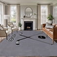 thumbnail image 1 of Gray Hockey Area Rug 5x7 Washable Rug Non Slip Modern Art Vintage Hockey Ball Sports Large Area Rug Soft Stainresistant Indoor Floor Carpet for Living Room Bedroom Home Office Dining Room Nursery, 1 of 7