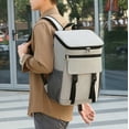 thumbnail image 1 of Gray Insulated Cooler Backpack with 30-Can Capacity, Leakproof Thermal Bag for Picnic Camping Hiking, 1 of 9