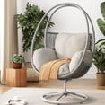 thumbnail image 1 of Gray Iron Frame Outdoor Swivel Lounge Chair With And Fabric Pe, 1 of 5