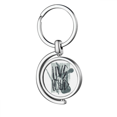 thumbnail image 1 of Gray Jazz Music Instruments Pattern Rotating Keychain Metal Keyring Holder, 1 of 2