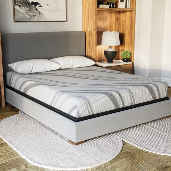Gray King Mattress - High Density Foam, Firm Gel Eastern Cool Sleeping Pad Gray,
