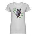 thumbnail image 1 of Gray Koala Graphic T-Shirt Women -Image by Shutterstock, Female Small, 1 of 2