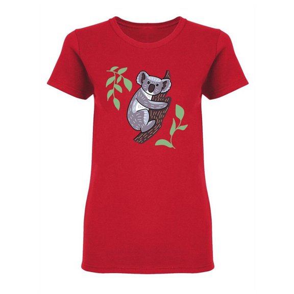 Gray Koala Graphic T-Shirt Women -Image by Shutterstock, Female Small