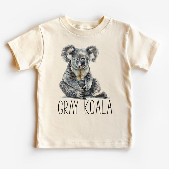 Gray Koala Toddler Shirt - Cute Educational Koala Bear Species Kid'S Clothing - Marsupials - Boho Toddler & Youth Tee TODDLER SHORT SLEEVE TEE BELLA CANVAS 3001T