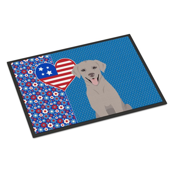 Gray Labrador Retriever Indoor or Outdoor Mat 24x36 36 in x 24 in