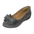 thumbnail image 1 of Gray Ladies Bowknot Shoes With Flat Sole For Outdoor And Indoor Wear Comfortable For Versatile Use, 1 of 7