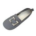 thumbnail image 1 of Gray Ladies Everyday Fashion Round Toe Shallow Mouth Shoes With Metal Buckle Low Heel Comfort Fit, 1 of 9