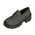 thumbnail image 1 of Gray Ladies Four-Season Shoes With Round Toe Design And Thick Bottom Block Heel Ideal For Versatile Outfits And Activities, 1 of 8