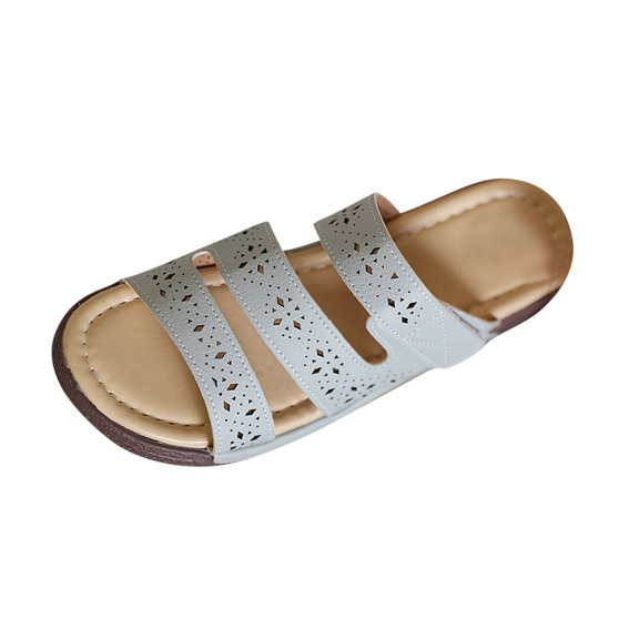 Gray Ladies Summer Style Fish Mouth Platform Wedge Slippers With Chunky Sole For Added Lift And Support Great For Various Events And Easy Slip On Use