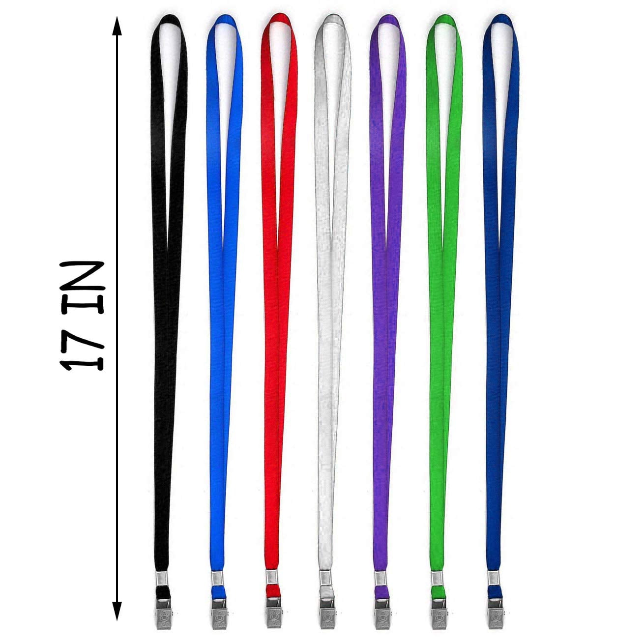 Gray Lanyards 100 Pack Nylon Flat Badge Lanyard For Id Name Tag (gray  100 Pack)