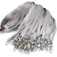 thumbnail image 1 of Gray Lanyards Bulk Lanyards for Id Badges 50 Pack Each 17.7-Inch Lanyard Clip Woven Badge Lanyard with Clip Swivel Hooks (Gray, 50), 1 of 6