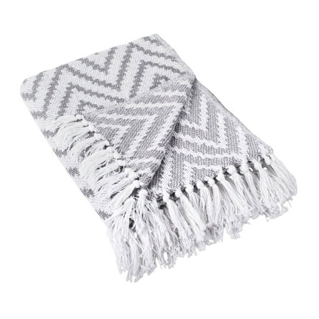 Gray Large Chevron Throw