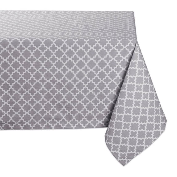 Gray Lattice Tablecloth 60x84