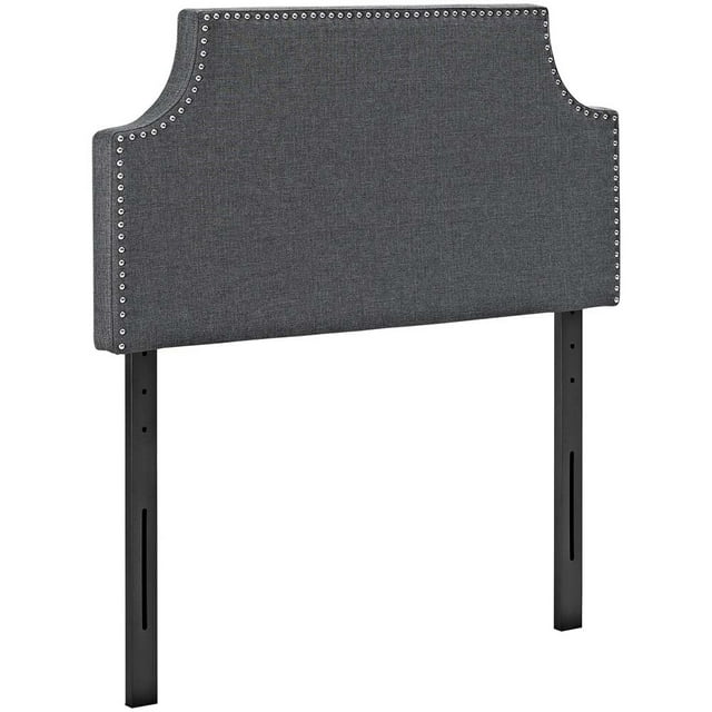 Gray Laura Twin Fabric Headboard