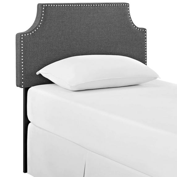 Modway Laura Twin Upholstered Fabric Headboard in Gray