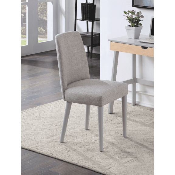 Gray Legs and Gray Fabric Taylor Chair - 1-Piece with Solid Wood Construction