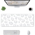 thumbnail image 1 of Gray Leopard Print Gaming Mouse Pad Large Mouse Pad (31.5x11.8 Inch) Non-Slip Rubber Base Large Desk Mat Desk Protector for Home Office Gaming Work, 1 of 6