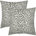 thumbnail image 1 of Gray Leopard Print Pillow Covers 16x16 Inch Set of 2 Cheetah Animal Spots Decorative Throw Pillows for Couch Farmhouse Square Pillow Cases Home Decor for Living Room Sofa Bed Porch Outdoor, 1 of 6