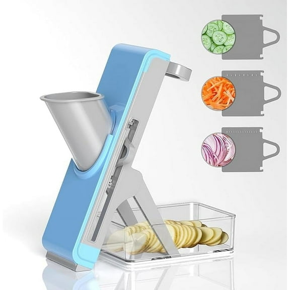 Balea Gray Light Blue Mandoline Slicer - Potato and Vegetable Chopper - 1 Count