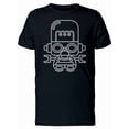 thumbnail image 1 of Gray Line Robot With A Big Head T-Shirt Men -Image by Shutterstock, Male Large, 1 of 4