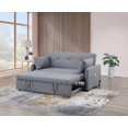 thumbnail image 1 of Modern Gray Linen 69"W Convertible Sleeper Sofa with Convenience Features, 1 of 8