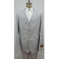 thumbnail image 1 of Gray Linen Suit Men's Summer 3 Piece Alberto Linen-2BV Size 46L Final Sale, 1 of 1