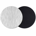 thumbnail image 1 of Gray Lines Coasters Set of 2, Absorbent Coasters for Drinks, Vintage Wave Stripes Texture Simple Coaster for Desk Coffee Table Protection, Home Decor House Warming Gifts 4", 1 of 8