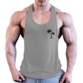 thumbnail image 1 of Gray Loose Fit Vest for Man Fall Summer Spaghetti Strap Crew Neck Racerback Work Out Gym Beach Brunch Jogger Hawaiian Camisole Tank Tropical Top Vests Mens 2025 L, 1 of 5