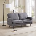 thumbnail image 1 of Gray Loveseat with Removable Backrest Cover / Comfortable for Leisure Time, 1 of 6