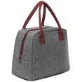 thumbnail image 1 of Gray Lunch Tote Bag Box for Men Women, Reusable Insulated Cooler Cute Unisex Lunch Tote Bag for Camping Picnic Office, 1 of 7