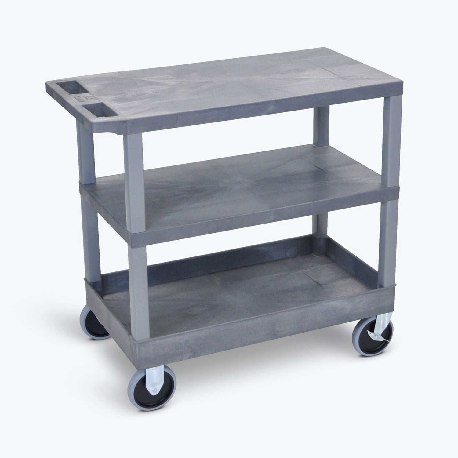 Gray Luxor 18x32 Cart 2 Flat/1 Tub Shelves