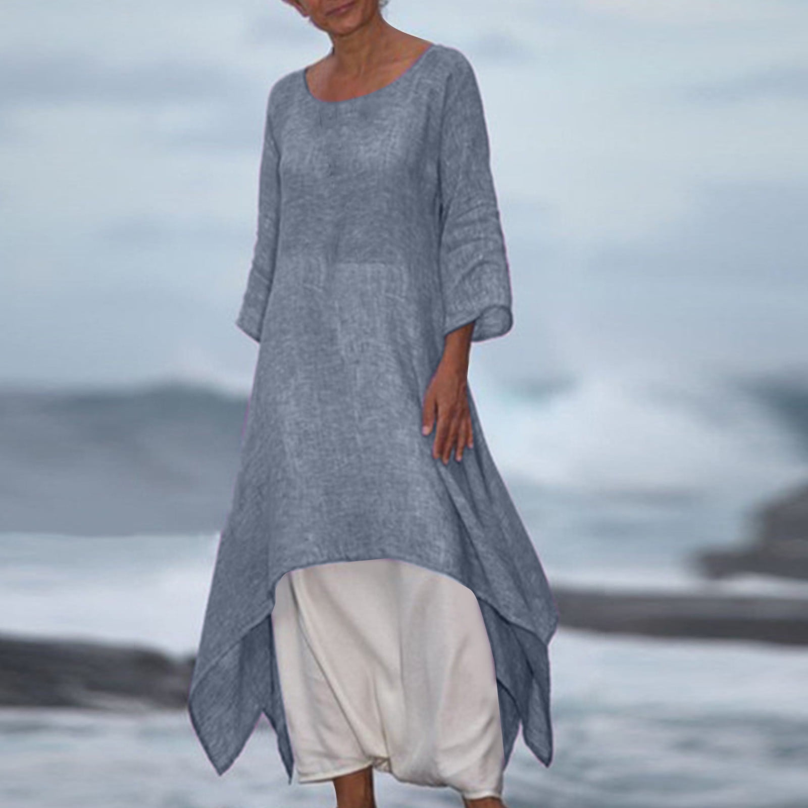 Solid Woven Loose-fit Tunic main image 0