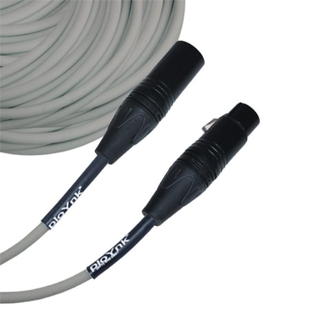 Gray Male To Female XLR Microphone Cable - 150 Ft Long