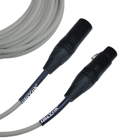 Gray Male To Female XLR Microphone Cable - 35 Ft Long