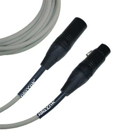 Gray Male To Female XLR Microphone Cable - 4 Ft Long